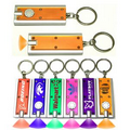 Slim Rectangular Flash Light with Colorful Light - Orange